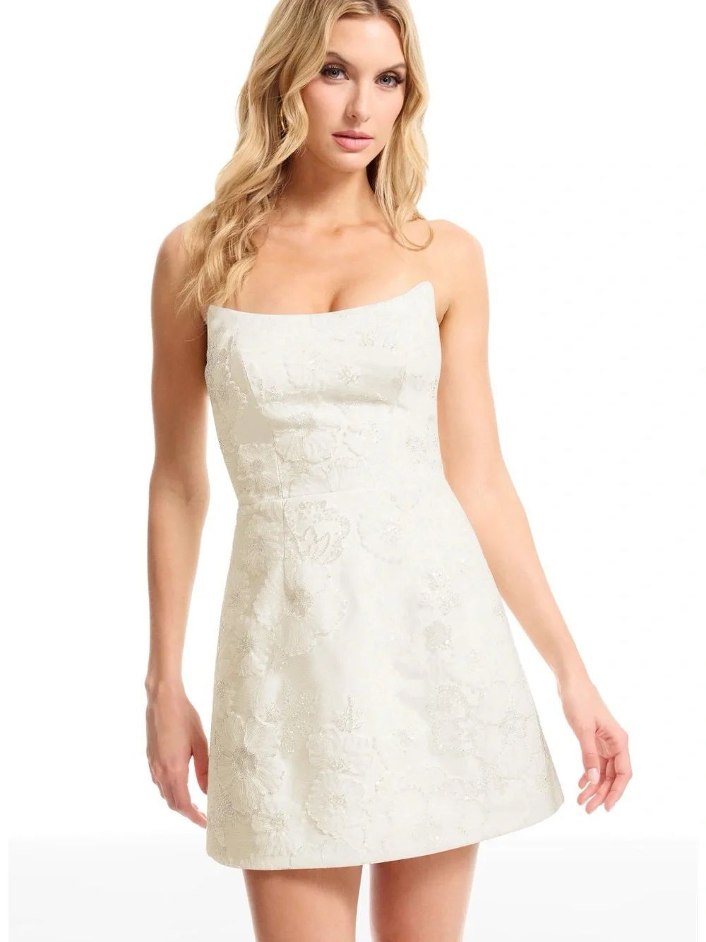 Favorite Daughter |  Amity Sequin Beaded Strapless Cocktail Minidress